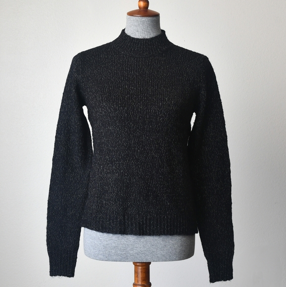 Vero Moda High Neck Sweater Black Melange Size XS - Picture 3 of 8